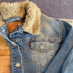 Levi’s Tan Fur Lined Denim Jacket